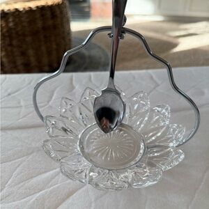 Sheffield England Glass Relish Dish